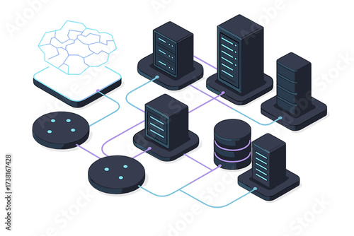 Artificial intelligence brain processing data in a connected server network infrastructure