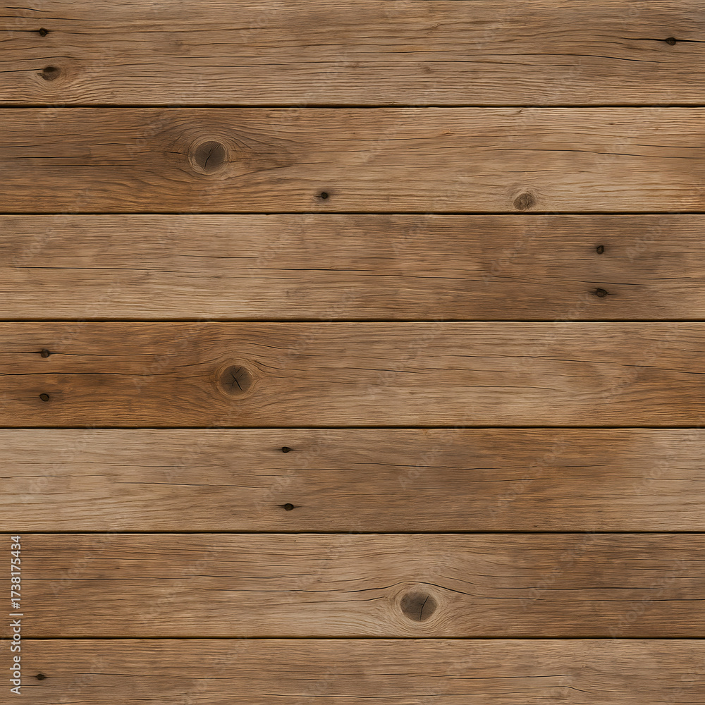Fototapeta premium Seamless Rustic Brown Wood Plank Texture | Vintage Timber Surface Background