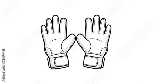 Goalkeeper's protective handwear isolated for intense athletic competition action