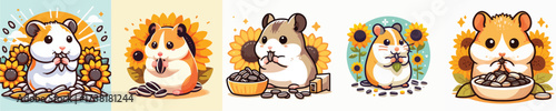 a vector of a hamster
