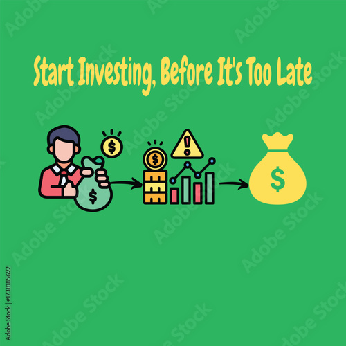 an image, to remind you to start investing now, so you don't regret it later