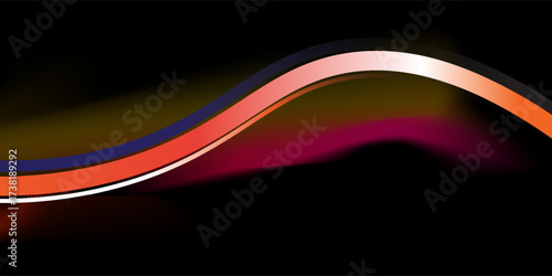 3d rendering abstract colorful curved lines smooth