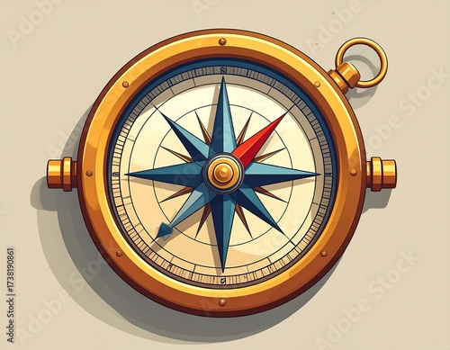 Obraz na płótnie Magnetic Compass for Navigation