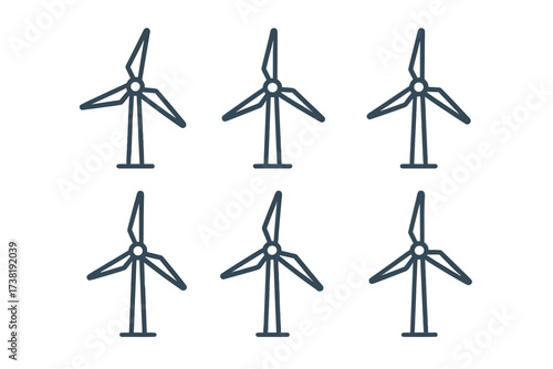 Wind turbines representing renewable energy and sustainable power generation
