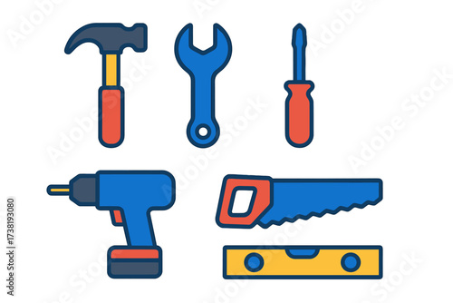 Collection of essential construction and repair tools for home improvement projects