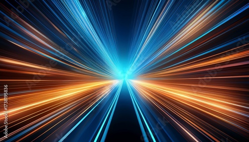 Dynamic Light Streaks Background High Speed Data Transmission and Futuristic Technology