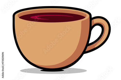 Cup of Coffee and Tea vector illustration isolated on white background, Coffee Cup and Tea Cup Vector