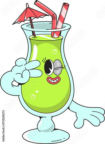 Summer Cocktail Mascot