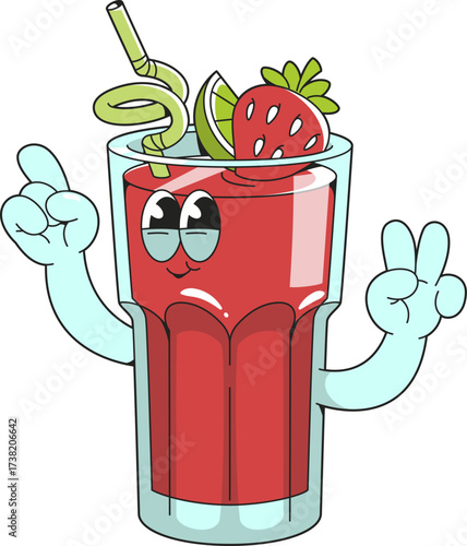 Strawberry Juice Mascot