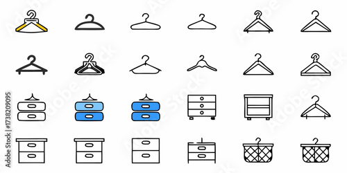 Discover a versatile collection of modern and classic clothing hangers and stylish drawer units, perfect for organizing any wardrobe or living space with elegant simplicity and functional design.