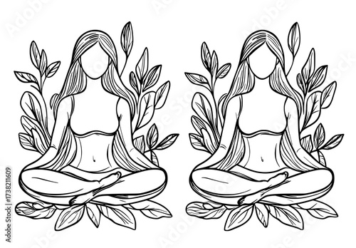 A person in a lotus position is silhouetted with a lotus flower