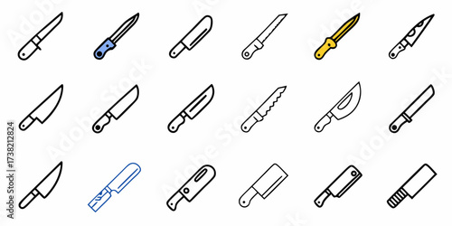 Essential kitchen knife collection featuring versatile designs for every culinary task, from slicing to chopping, perfect for chefs and home cooks alike