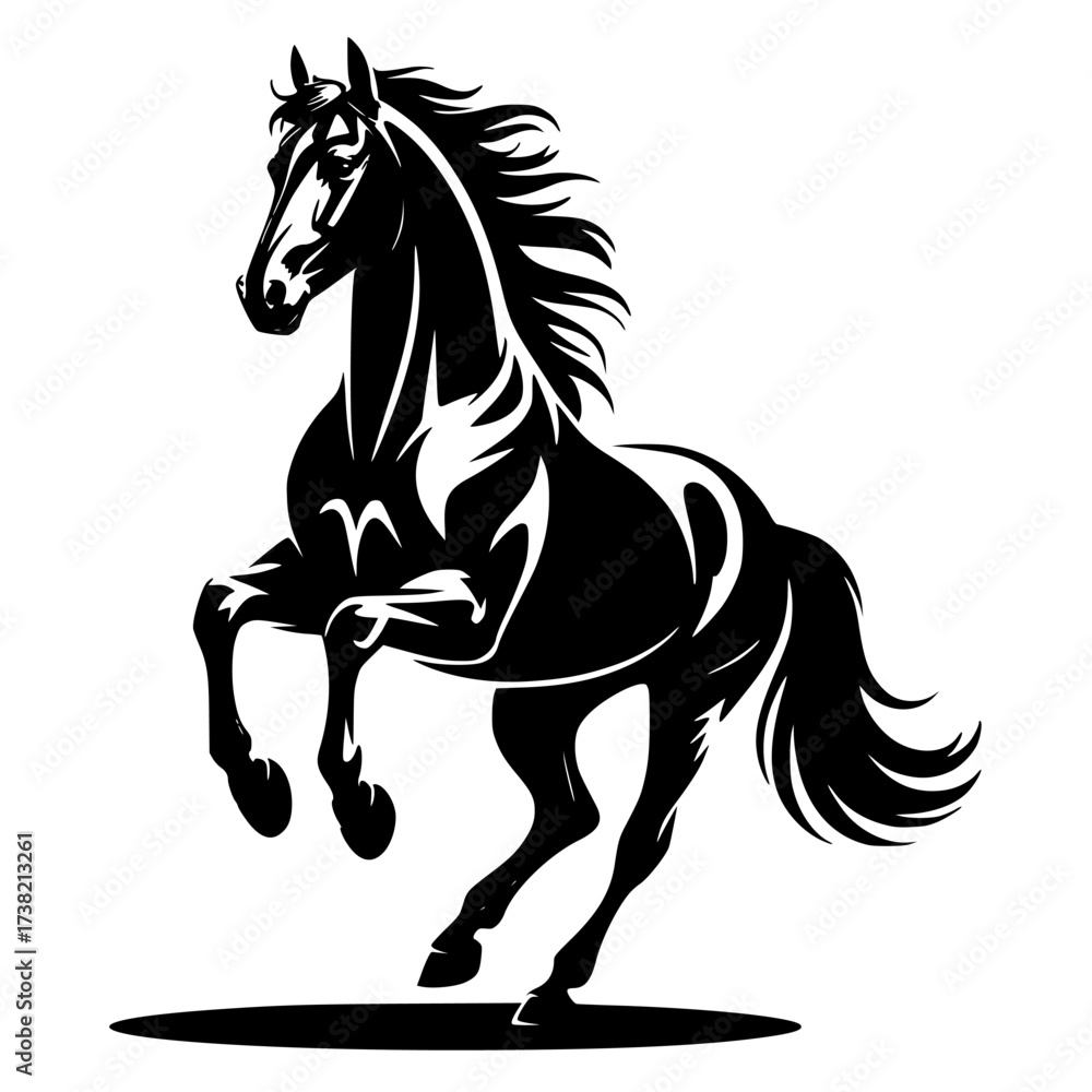 Obraz premium horse silhouette vector