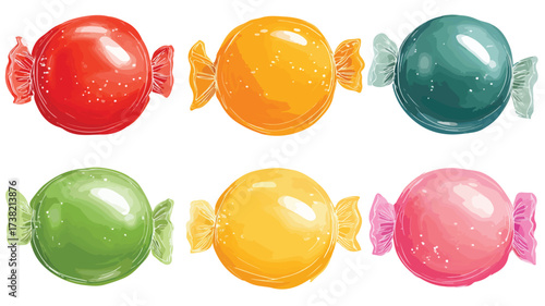 Vibrant Colorful Bubble Gum Food Vector Illustration for Creative Projects