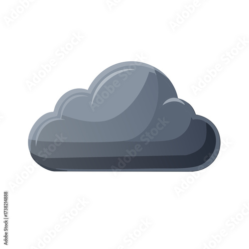 Stylized dark gray cloud icon representing bad weather conditions or an approaching storm