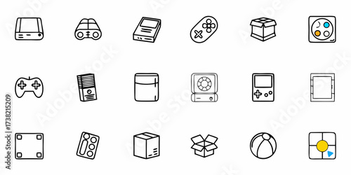 Whimsical hand drawn icons celebrating technology, gaming, and everyday objects with a playful charm perfect for modern design projects and creative themes