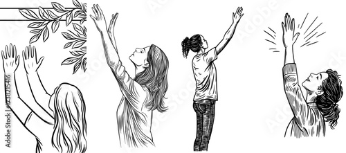 A person's silhouette is shown with an arm extended upwards for design use