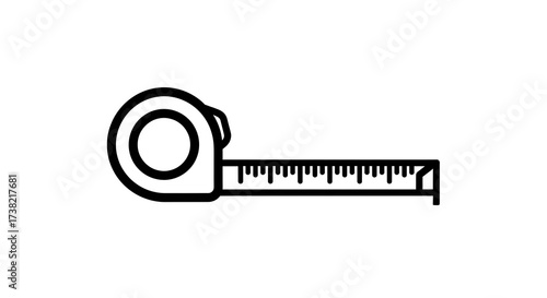 Measure accurately with this classic tape measure design, perfect for blueprints, crafts, or construction projects