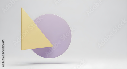 Free Download Geometric shapes in pastel colors on minimalistic background   - GFXLoad