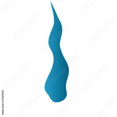 Gradient blue flame icon art