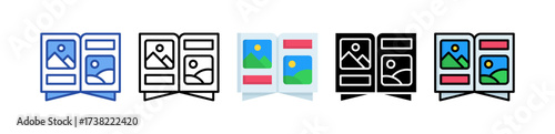 Photo Album Icon Multi Style Illustration