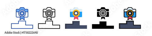 Photo Contest Icon Multi Style Illustration