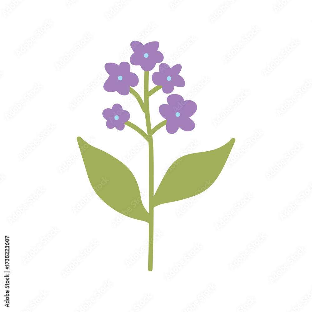 Obraz premium Cute hand drawn flower illustration