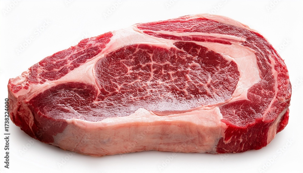 Fototapeta premium close up raw beef ribeye steak isolated