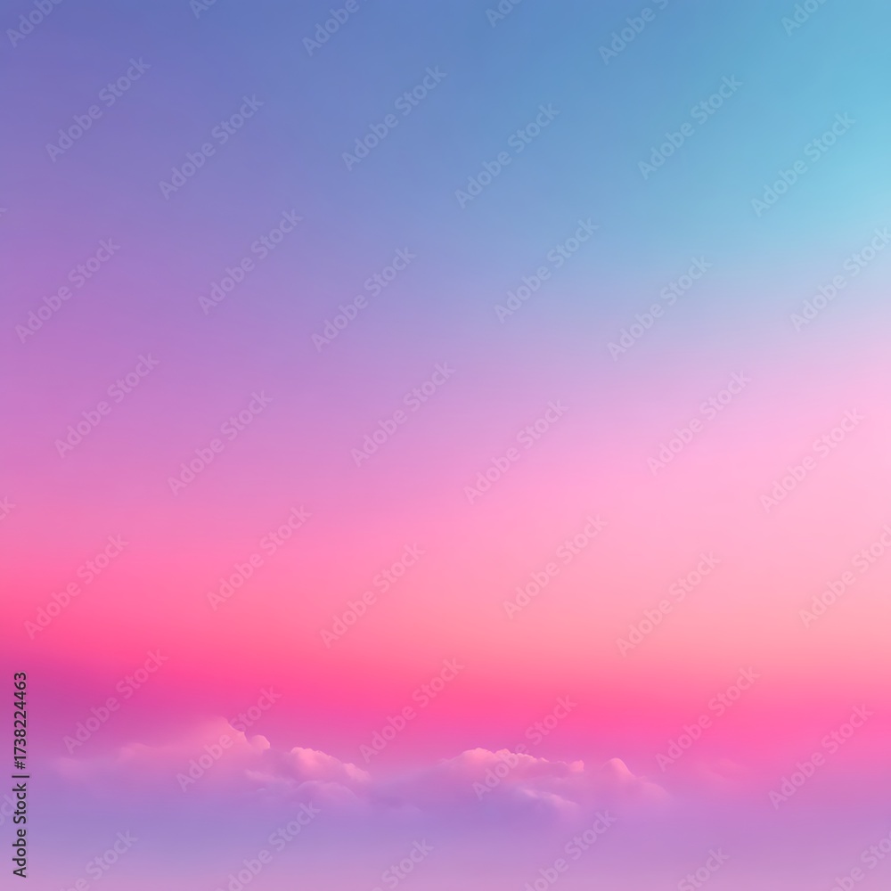 Obraz premium Serene Gradient Sky at Dusk with Soft Pastel Color Palette