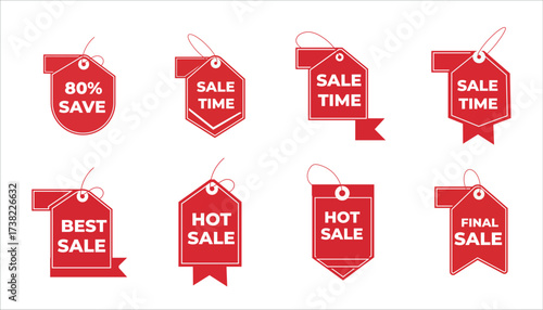 Offer , sale , discount design elements set collection vector  template