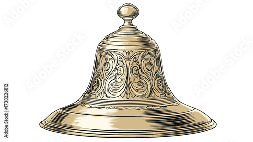 Traditional Brass Bell for Hindu Pooja and Religious Rituals
