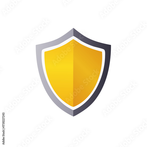 Shield icon design with gray and yellow gradient colors in abstract style. Free Download Shield icon design with gray and yellow gradient colors in abstract style. - GFXLoad