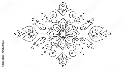 Exquisite Rangoli Stencil Template for Elegant Rangoli Designs