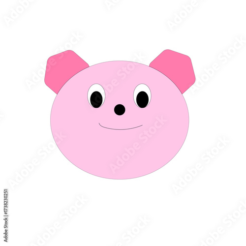 可愛い動物の顔のイラスト