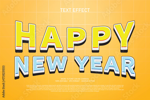 Happy New Year Editable Text Effect