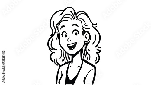 Woman Standup Comedy Cartoon Avatar Vector Illustration