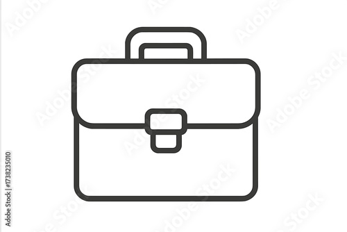 Portfolio icon linear style briefcase symbol, vector cartoon illustration with transparent background, business tool, professional office bag, document holder, organized work essentials