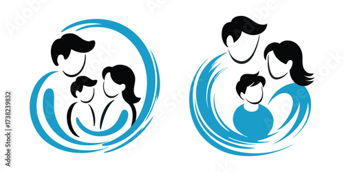 Family Protection Circle Community and Support Concept
