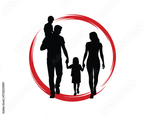 Happy Family Lifestyle Parenting and Childhood Vector
