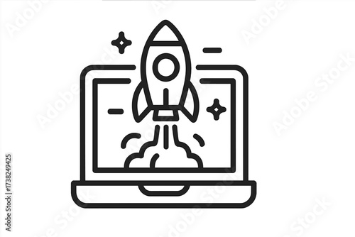 Green energy icon in linear style, renewable power symbol, eco-friendly cartoon vector illustration, transparent background, sustainable energy concept, clean technology graphic