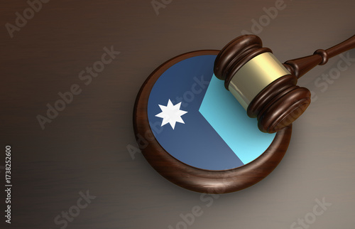 Minnesota Law Justice Legal System Concept Judge Gavel And Flag