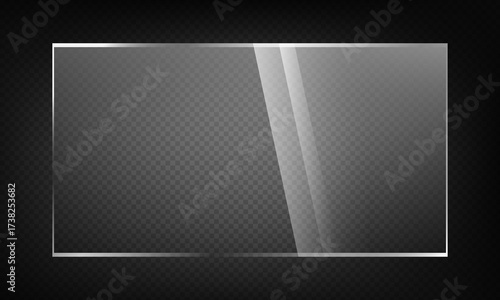 16:9 vector image of a mirror reflection, suitable for application on glass, plastic, or acrylic window surfaces. Offers a glossy, luminous appearance with bright highlights and transparency.	
