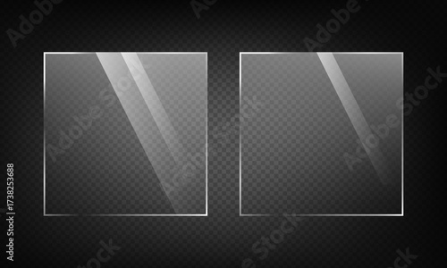 16:9 vector image of a mirror reflection, suitable for application on glass, plastic, or acrylic window surfaces. Offers a glossy, luminous appearance with bright highlights and transparency.	
