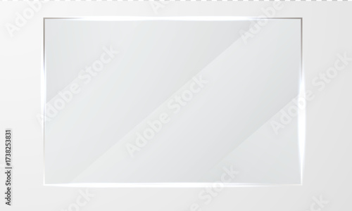16:9 vector image of a mirror reflection, suitable for application on glass, plastic, or acrylic window surfaces. Offers a glossy, luminous appearance with bright highlights and transparency.	

