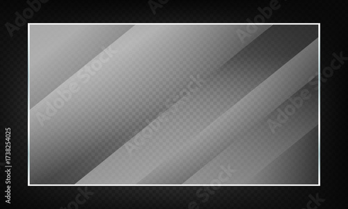 16:9 vector image of a mirror reflection, suitable for application on glass, plastic, or acrylic window surfaces. Offers a glossy, luminous appearance with bright highlights and transparency.	
