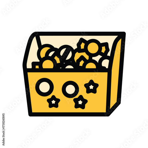 Halloween Candy Box Icon, Festive Sweet Treats