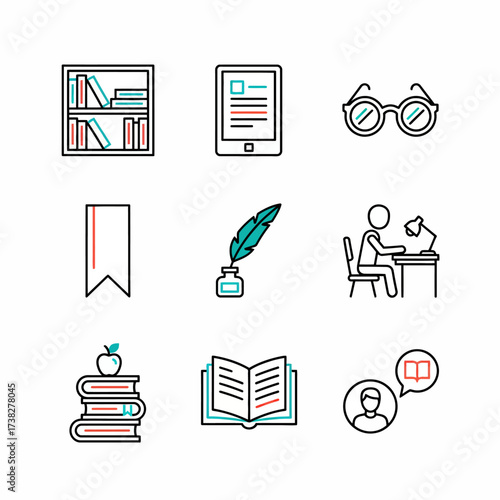 Spooky Halloween character icons featuring a playful ghost, menacing vampire, mummy, zombie hand, witch, skull, black cat, and spiderweb for festive decorations and designs.