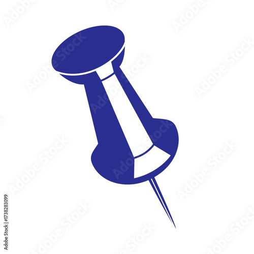 Red push pin icon isolated PNG on transparent background, office supply illustration for map marking, note reminder, bulletin board element, location pointer symbol, stationery design graphic clipart