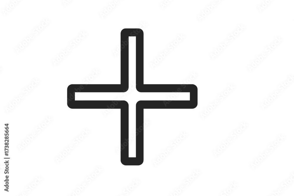 Obraz premium Vector plus icon flat black symbol for web design, UI, mobile app, logo, interface element, isolated on white background, modern vector illustration with transparent background