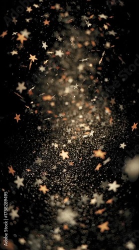 Falling Star Confetti Abstract Background
